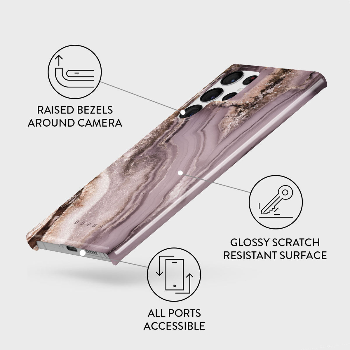 BURGA Night Black - Samsung S22 Plus / S22 Ultra Tough Phone Cases –  Mobilestop