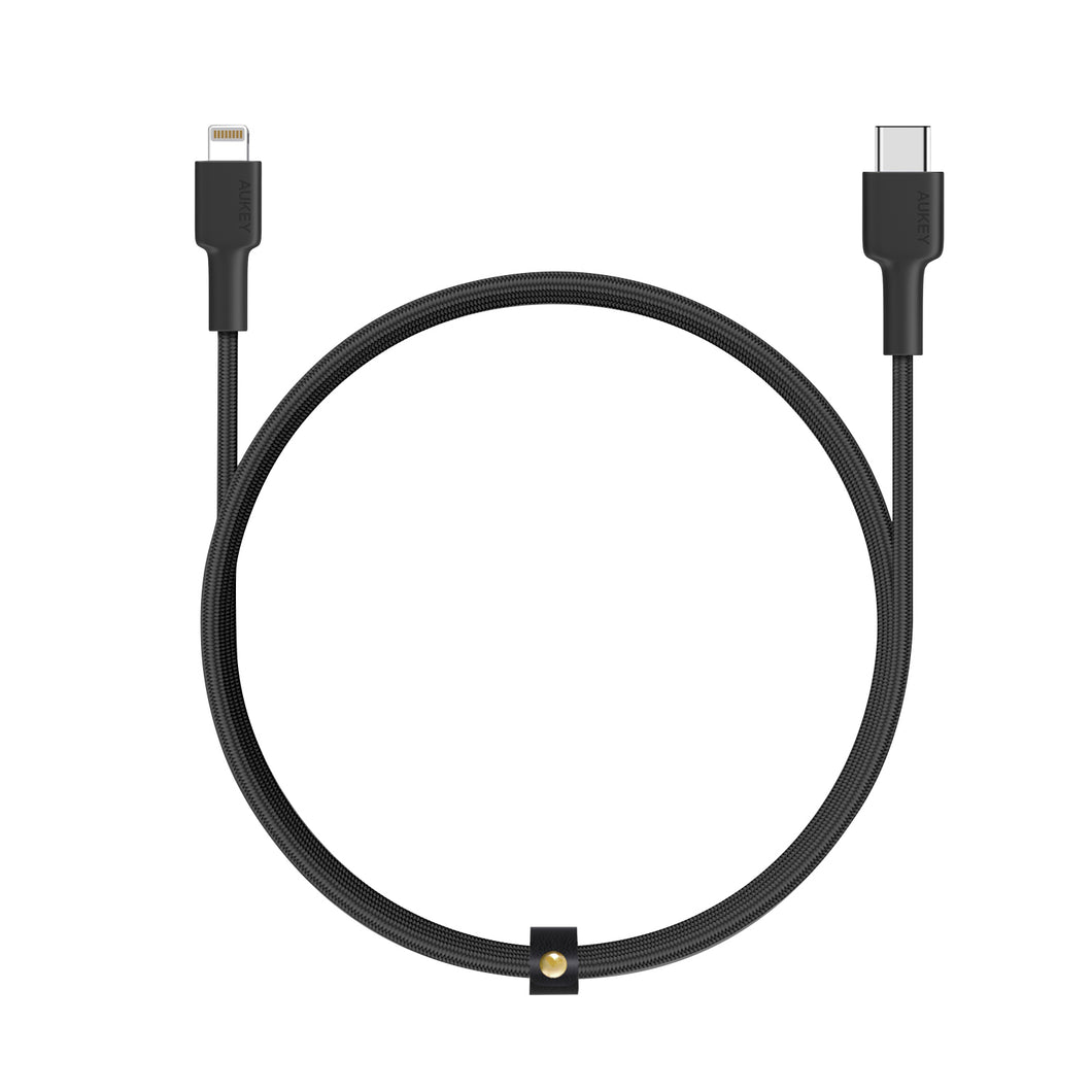 Aukey CB-CL1 USB C to Lightning Cable Nylon Braided - 1M
